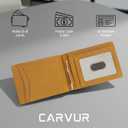 Slim Bifold RFID Blocking Full Grain Genuine Leather Front Pocket Minimalist Thin Wallet with Money Clip for Men - (SB20) (Desert Dune)