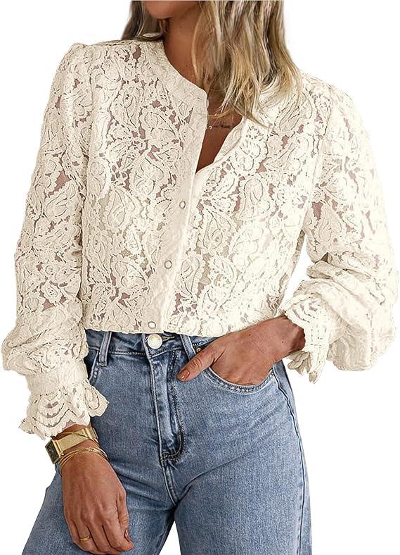Women's Summer Blouse with Sleeves Size M
