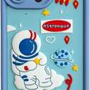 Cute Phone Case for iPhone 13 Pro Max Case Cool Cartoon Astronaut Space Mars Rocket Design Aesthetic Bumper Protective Anti-Slip Shockproof Compatible with iPhone 13 Pro Max Cases