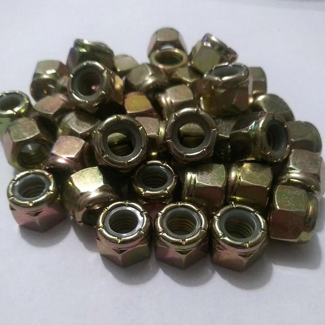 1/4-20 Grade 8 Nylon Lock Nut USS Coarse Thread (50)