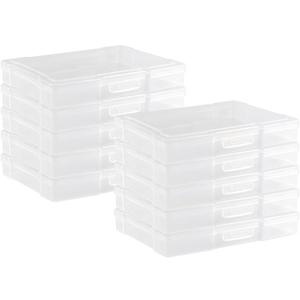 novelinks Transparent 4" x 6" Photo Storage Boxes - Photo Organizer Cases Photo Keeper Picture Storage Containers Box for Photos - 10 PACK (Clear)