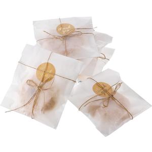 Zonon 100 Pieces Glassine Wax Paper Bag Cookie Bags Gourmet Bags, 100 Pieces Thank You Label Stickers and 263 Feet Jute Rope for Party Favors, Candy Cookie Chocolate