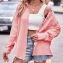 Oversized Button Down Shirts for Women Cotton Boyfriend Long Sleeve Work Blouses Tops (XL)