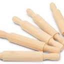 Wooden Mini Rolling Pin, 5 Inches Long, Pack of 12, Great for in The Kitchen, Play-doh, Crafting and Imaginative Play, by Woodpeckers