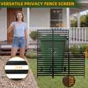 46.4" H X 47.3" W Metal Privacy Screen Outdoor - 10 Panels Freestanding Privacy Fence Panels with Stakes - Decorative Garden Air Conditioner Trash Can Pool Equipment for Backyard Patio