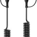 Coiled Lightning Cable 4 in 1 4FT Multi Charging Cable 60W Fast Charging Retractable Car Charger Cord for iPhone 17/16/15/14/13/12/11 Pro Max/XS MAX/XR/XS/X/8/7/6 Plus/iPad/AirPods/MacBook/CarPlay