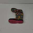 Western Chief Girls Waterproof Printed Rain Boot with Easy Pull on Handles, Floral Swirl, (1-4 yrs old, Floral Swirl)