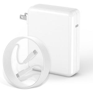 Charger for Mac Book Pro 140W USB-C Power Adapter, Compatible with MacBook Pro 16, 15, 14, 13 Inch, MacBook Air 13 Inch, iPad Pro 2024/2023/2022/2011/2020,M1 M2 M3,Included 6.6ft USB C to C Cable
