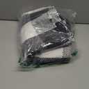 Cotton Buffalo Plaid Rug 90x160 inch, Grey and White Checked Rug Washable Doormats Indoor Outdoor Rugs for Layered Front Door Mats, Porch, Kitchen, Farmhouse