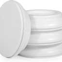 Upright Piano Caster Cups,Eison Solid Sapeliwood Piano Caster Piano Leg Floor Protectors with Non-Slip & Anti-Noise Foam for Hardwood Floor (White)