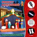 Alupssuc 8FT Christimas Inflatable Nativity Scene Decorations Outdoor with Built-in LEDs Lights, Large Blow Up with Baby Jesus, Perfect for Outside/Indoor Xmas Yard, Garden, Lawn, Party, Holiday Decor