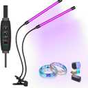 Roppery 20W UV Black Light, Dual Head 54LEDs, 10 Dimmable Levels, 395-405nm LED UV Lamp for Glow in the Dark, Stage Lighting, Body Paint, 3D Printer Resin Curing