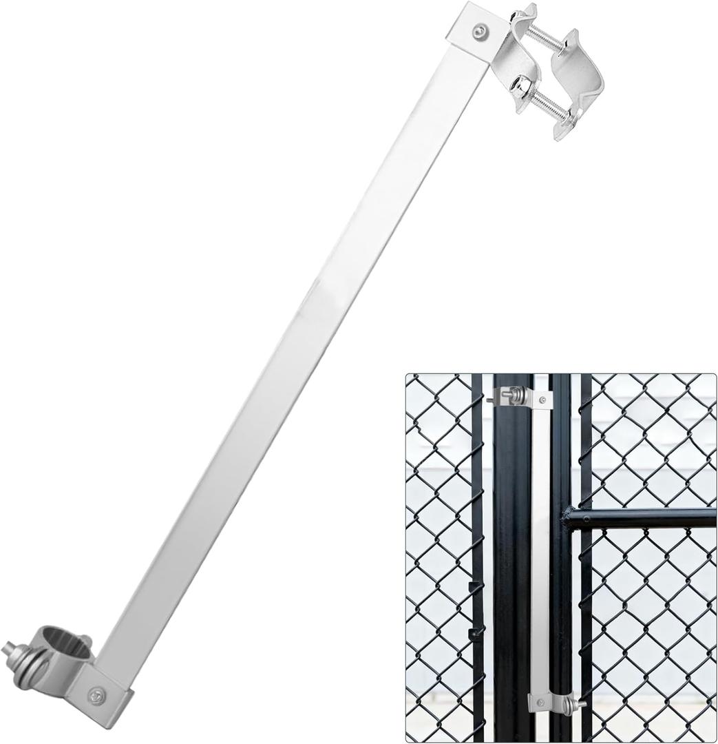 Self Closing Gate Hinge, Chain Link Fence Parts Automatic Gate Closer Heavy Duty with Adjustable Closing Tension for Pool/Dog/Backyard Gates
