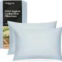Miracle Made Soft, Breathable Cotton Pillowcase Set, 2-Piece – Silver-Treated, Cool-to-the-Touch Covers for a Fresher-Feeling Sleep Surface – Standard Size, Sky Blue