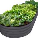 Plant & Plot Galvanized Raised Garden Beds Outdoor // 841 ft Planter Raised Beds for Gardening, Vegetables, Flowers // Large Metal Garden Box // Patented Tool-Free Design (Gray)