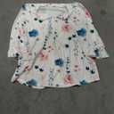 3/4 Length Sleeve Womens Tops Summer Ruffle Sleeve Blouses V-Neck Lace T-Shirts Dressy Casual S