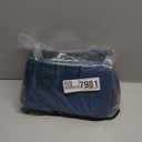 FlowFly Double Layer Cooler Insulated Lunch Bag Adult Lunch Box Large Tote Bag for Men, Women, With Adjustable Strap,Front Pocket and Dual Large Mesh Side Pockets (Lake Blue)