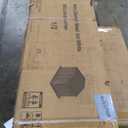 Lyngins 8x6 FT Outdoor Storage Shed, Metal Tool Shed with Lockable Doors & Peaked Roof, Garden Shed with Vented Design for Backyard Garden Patio Lawn, White+Coffee