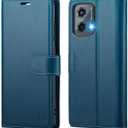 FLIPALM Wallet Case for Moto G 5G 2024, RFID Blocking Credit Card Holder, PU Leather Folio Flip Kickstand Protective Shockproof Cover for Motorola Moto G 5G 2024 (Blue)