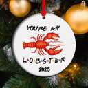 Youre My Lobster Christmas Ornament 2025 Friends Lovers Gift Valentines Present Ceramic Keepsake Couples Romantic Decor (C3)