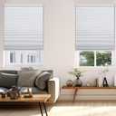 Changshade Blackout Cordless Cellular Shades for Windows,Honeycomb Blinds with Thermal Insulation,UV Protection,Child Safe,Privacy Light Control,Easy to Install36" W x 72" H,White