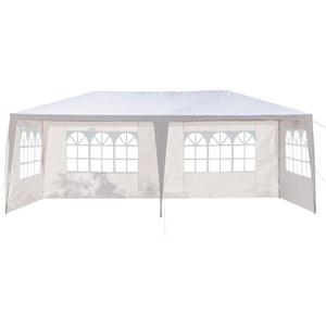 10x20 ft White Outdoor Tent, Party Wedding Tent with Removable Walls, Portable Canopy Shelter Gazebo Pavilion for Party Garden (4 Sidewalls)