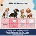 Dog Diapers Liners, 130Ct, Super Absorbent Booster Pads for Male Dog Wraps and Female Dog Diapers, Innovative Hook-and-Loop Tape Design, Super-fit & No Shifting, Large Dog Diaper Pads