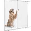Screen Door Protector, Adjustable RV Screen Door Guard 30Inch High - Fits Door Widths 30" - 36", Easy-to-Install, Entry Protector for Pet Protection (White, 30Inch High)
