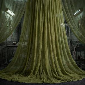 Watayo 400 x 85 Inches Halloween Dark Green Creepy Cloth, Oversize Halloween Cheese Cloth, Scary Spooky Fabric Gauze for Outdoor Haunted House Yard Doorway Decor