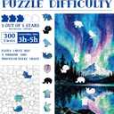 300pcs Wooden Puzzles for Adults Unique Animal Shaped Pieces | Colorful Funny Jigsaw Puzzle Challenging Brain Teaser for Family Game Birthday Gift Home Decor (Arctic Aurora Pine Forest)