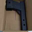864129 Trailer Hitch Riser with 6-1/4 inch Rise/Drop for 2 inch Receiver Hitch Extension, 2 inch Shank, Matte Black (6 inch drop/rise)