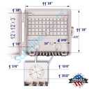SatelliteSale Weatherproof Junction Box Heavy Duty Enclosure 12x12x3 Inches UV-Rated Thermoplastic Alloy Made in USA