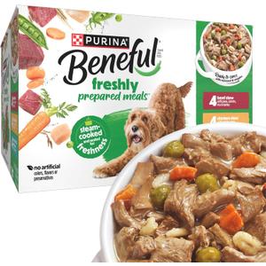 Purina Beneful Gravy Wet Dog Food Variety Pack, Prepared Meals Stew - (12) 10 oz. Tubs (EXP 12/09/27)
