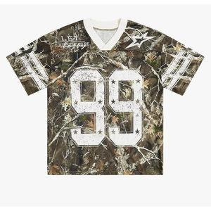 QJQ Men's Y2k Jersey Shirts Short Sleeve V Neck Graphic T Shirts Baggy Oversized Tee Summer Tops Streetwear S