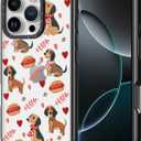 for iPhone 17 Case - [6.6 ft Military-Grade Drop Protection] [Anti-Peel Technology] Clear Black TPU Bumper Case with Cute Design (Dog and Hotdog)