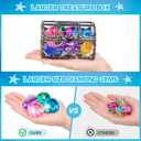 DISHIO Diving Gem Pool Toys 16PCS Large Swimming Pool Toy Set with Pirate Treasure Box Chest for Kids Toddlers Underwater Sinking Dive Gems Colorful Diamond Diving Toys for Swimming Training