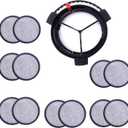 Coffee Filter Disks With Frame for Mr. Coffee Brewers Coffee Machines - 12 Pcs Coffee Filters and 1 Filter Holder Frame Compatible With MrCoffee Brewers Machines (1 Disk Frame + 12 Pcs Filter Disks)
