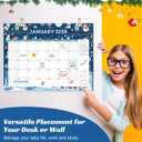 Gannyfer Desk Calendar 2026-2027, Large 22" x 17" Desk Calendar, 18-Month Desk/Wall Calendar, Use from Now to Mar 2027, Thick Paper with Plastic Cover for Home, School, Office (2 Binder Clips Included)
