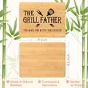 2 x Dad Gifts for Fathers Day, Dad Gifts from Daughter, Dad Birthday Gifts - The Grill Father Bamboo Cutting Board - Gifts for Dad Daddy, Best Gifts for Dad Fathers Day