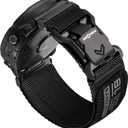 Bandletic Compatible with Garmin Fenix 5X 6X 7X Watch Band - 26mm Easy-Fit Rugged Nylon Strap with Magnetic Fidlock V-Buckle for Fenix 8 51mm/7X 6X Pro/5X Plus/3/3 HR/Tactix/Epix Pro2 51mm/Instinct 2X (Black)