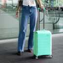 Traveler's Choice Pagosa Hardshell Expandable Luggage with Spinner Wheels, Mint, 22-Inch Carry-on