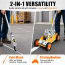 SDSNTE 2-in-1 Detachable Parking Lot Line Striper Cart Machine & Paint Wand | For Athletic Field, Warehouse & Parking Lot Line Marking, 12-Can Storage Space