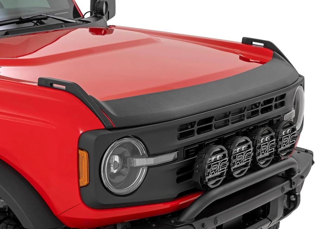 Rough Country Hood Protector for Ford Bronco (2021-2025) - UV-Resistant Trail Cladding, High-Density Thermoplastic, Easy Install