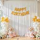 10x10ft White Glitter Backdrop Curtain for Parties, Wrinkle Free Satin Photo Backdrop Drapes 2 Panels 5x10FT Shimmer Back Drop Cloth for Wedding Birthday Baby Shower Photography Background Decor