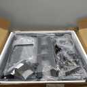 Dripex Mobile Standing Desk with Power Outlets & Strip Lights, Rolling Small Desk, Adjustable Height Laptop Table with Wheels, Portable Sit-Stand Workstation for Home Office