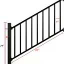 36 in x 5 Ft Modular Black Stainless Steel Stair Railing Kit