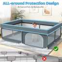 74x50 Large Baby Playpen Indoor & Outdoor Play Yard for Toddlers