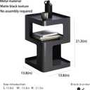 Modern Metal Side Table with Storage,Small End Table for Sofa & Couch,3-Tier Compact Nightstand for Small Spaces,Black Bedside Tables for Living Room & Bedroom,No Assembly Required, 13.8 inches x 13.8 inches x 21.2 inches