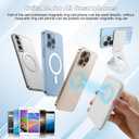 Magnetic Tripod Phone Stand, Slim Foldable Phone Holder for Iphone (Gray)
