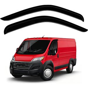 Canvcle ProMaster Rain Guards - Window Visors for Ram ProMaster 2014-2025 2026, Outside-Mount Tape-On Side Window Wind Deflectors for ProMaster Accessories, Vent Visors Shades Rainproof 2PCS Black